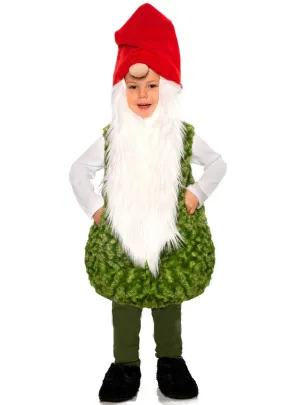 Garden Gnome Boys Plush Green Belly Costume