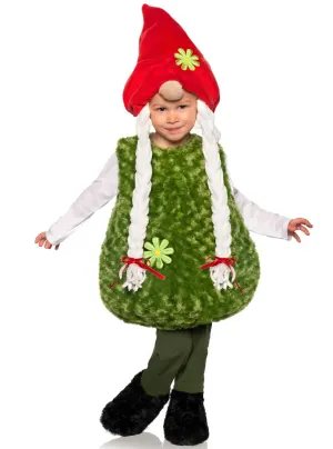 Garden Gnome Infant Girls Green Baby Belly Costume