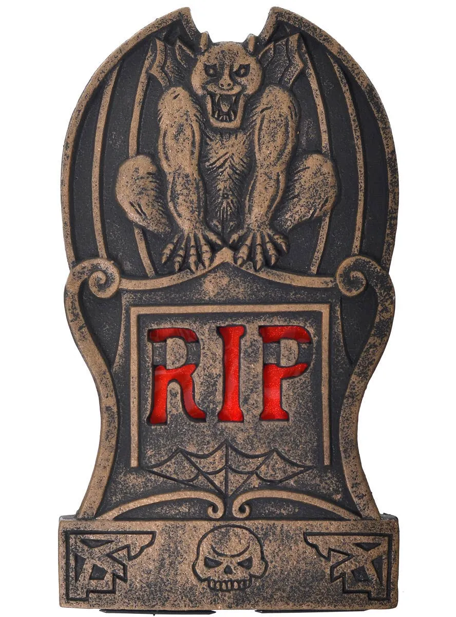 Gargoyle Light Up Tombstone Halloween Decoration
