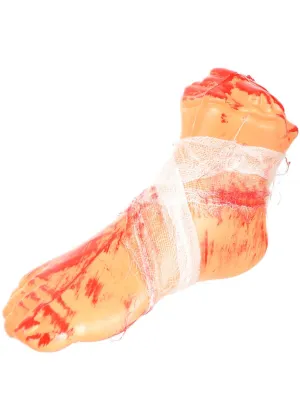 Gauze Wrapped Bloody Severed Foot Decoration