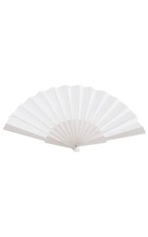 Geisha Hand Held White Fan Costume Accessory