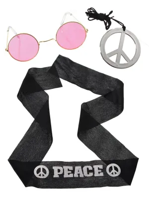 Generation Hippie Adults Peace and Love Costume Kit