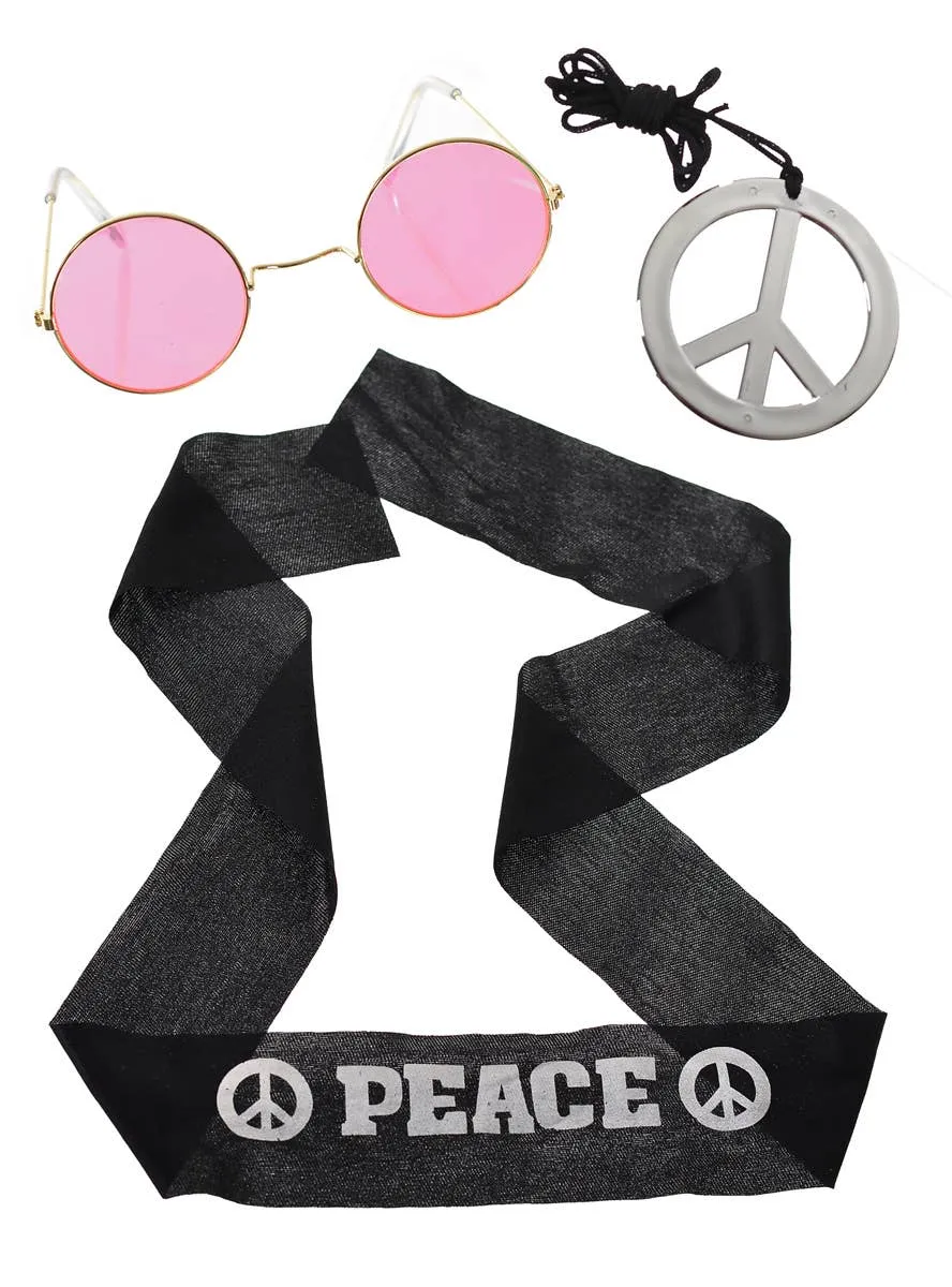 Generation Hippie Adults Peace and Love Costume Kit