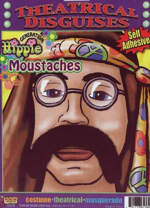 Generation Hippie Black 70s Moustache