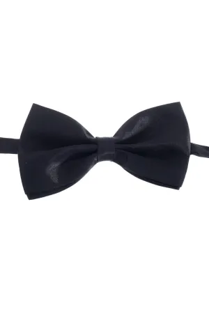 Gentleman's Elegant Black Satin Bow Tie Costume Accessory