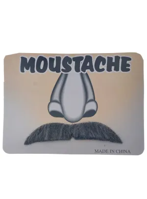 Gentleman's Stick-On Grey Faux Hair Costume Moustache