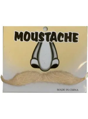GentleMens Blonde Stick On Fake Moustache