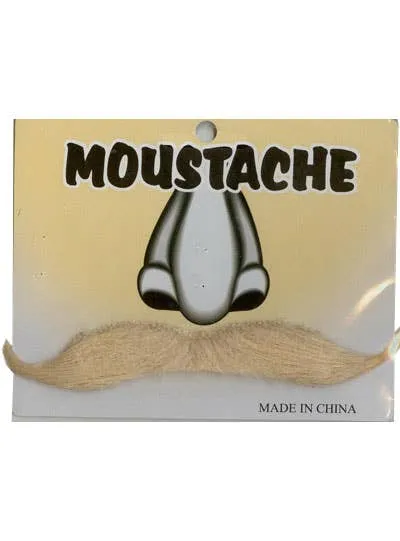 GentleMens Blonde Stick On Fake Moustache