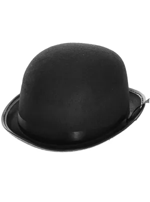 GentleMens Feltex Black Costume Bowler Hat
