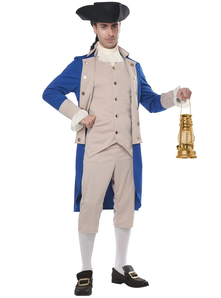 George Washington Mens Colonial Fancy Dress Costume