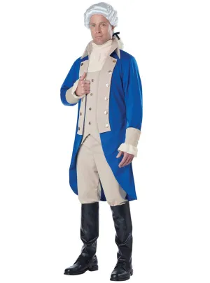 George Washington Mens Colonial Fancy Dress Costume