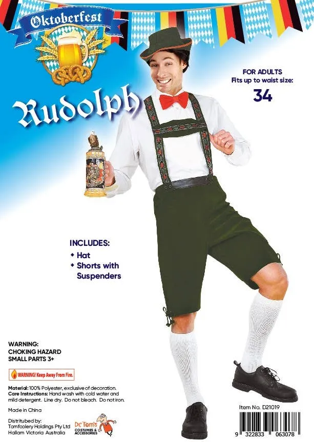 German Green Lederhosen Mens Oktoberfest Costume