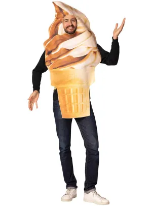 Get Real Chocolate Soft Serve Adults Funny Costume