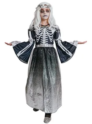 Ghastly Skeleton Queen Girls Halloween Costume