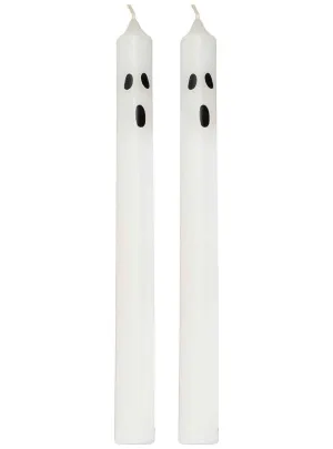 Ghost Face 2 Pack Candles Halloween Decoration