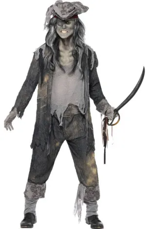 Ghost Ship Pirate Ghoul Mens Halloween Costume
