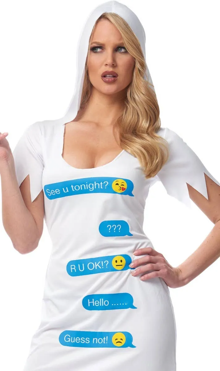 Ghosted Text Womens Funny Halloween Costume