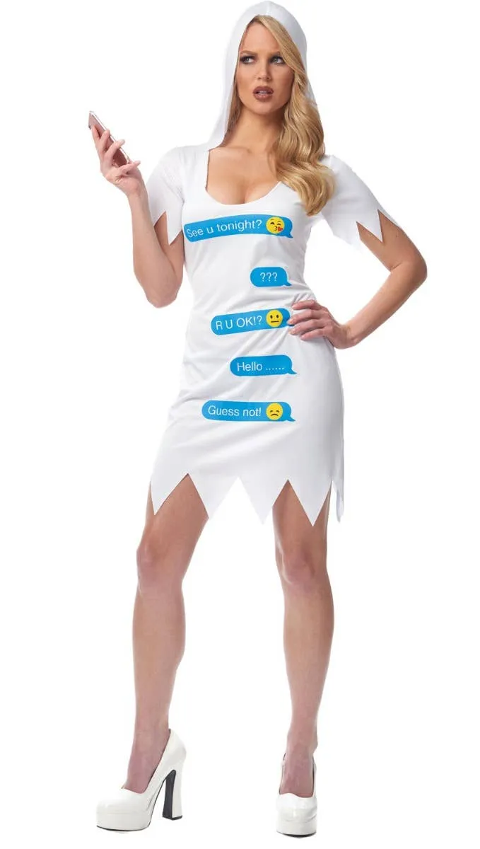 Ghosted Text Womens Funny Halloween Costume