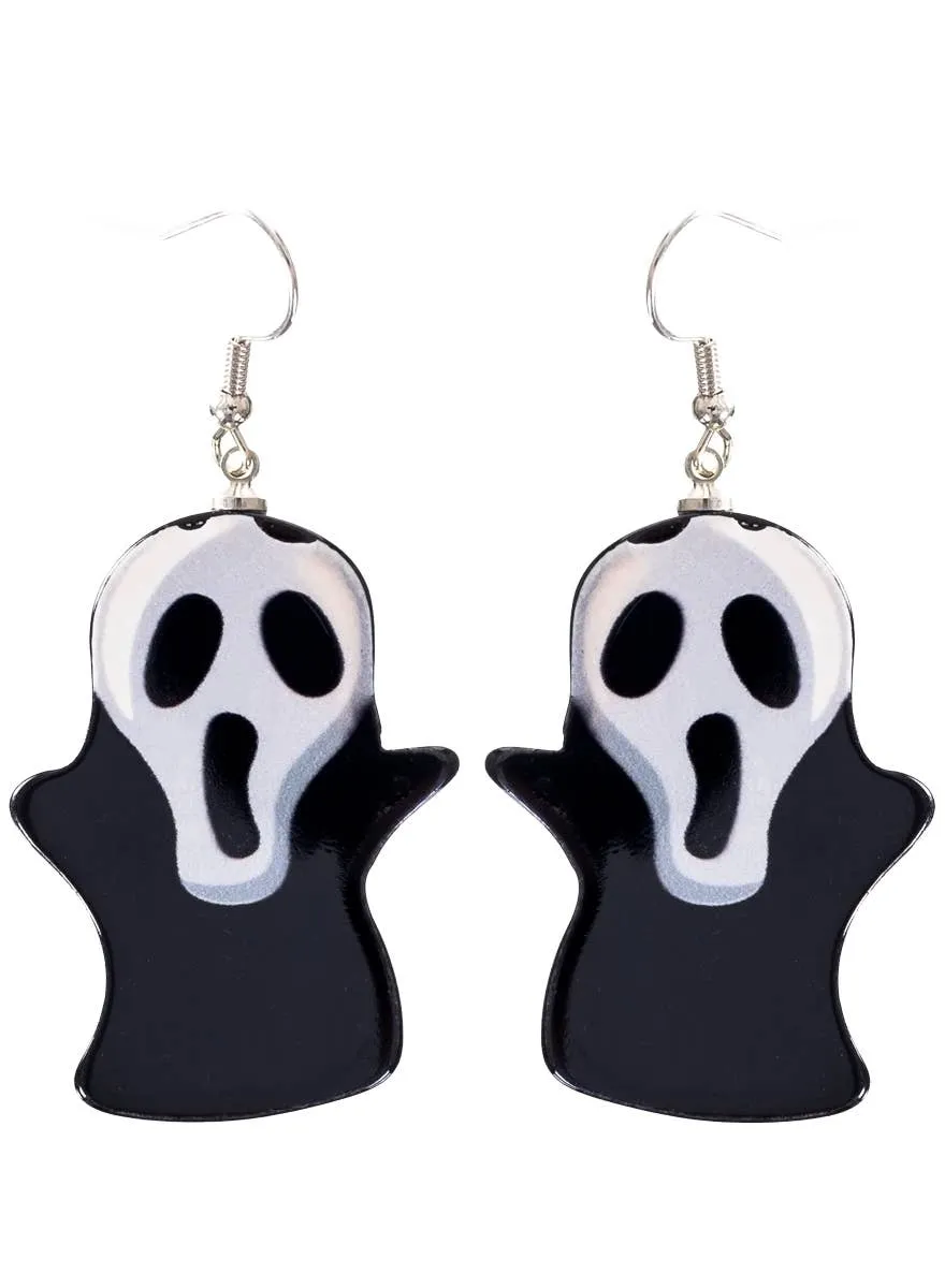 Ghostface Inspired Halloween Costume Earrings