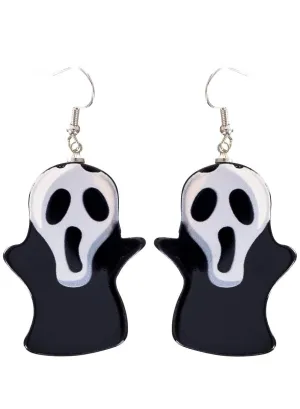 Ghostface Inspired Halloween Costume Earrings