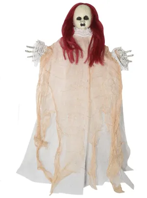 Ghostly Red and White Doll Halloween Decoration