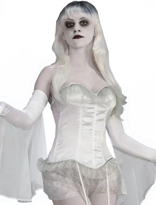 Ghostly Spirits White Corset Halloween Costume