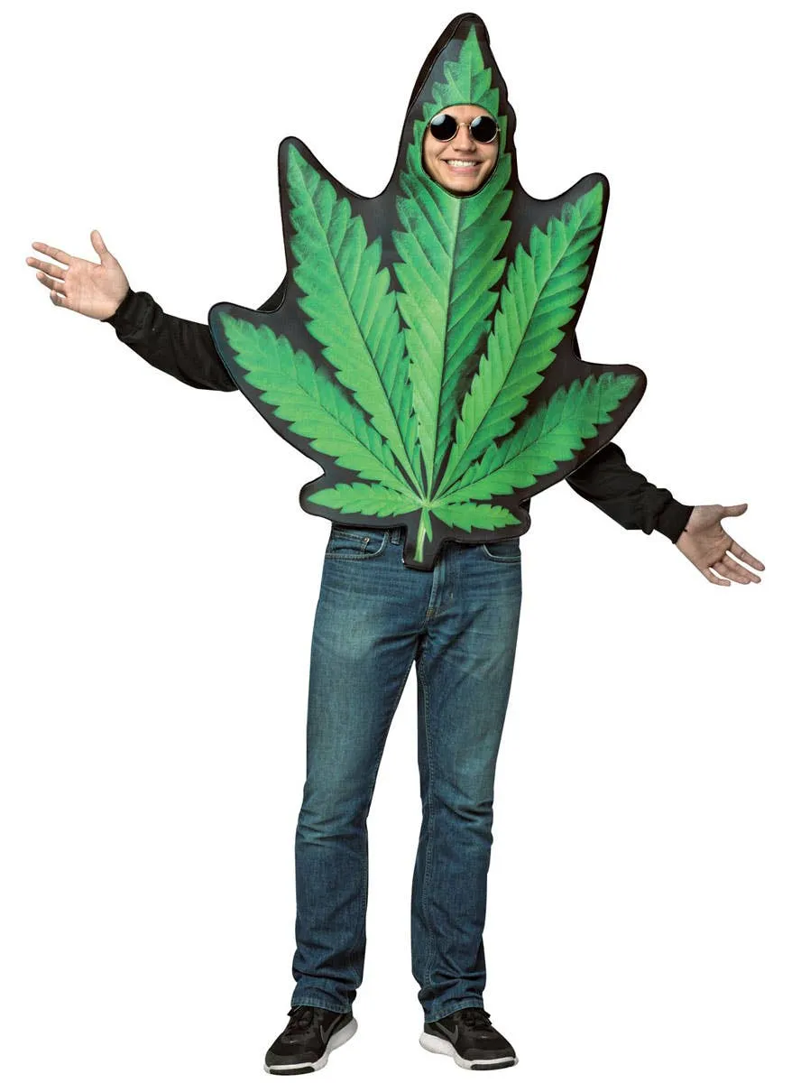 Giant Green Pot Leaf Adults Funny Dress Up Costume