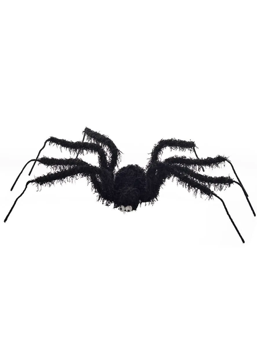 Giant Hairy Black Poseable Spider Halloween Decoration