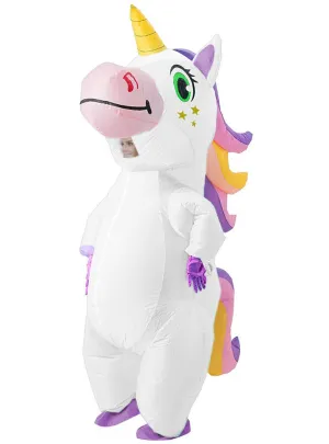 Giant Inflatable White Unicorn Adults Costume