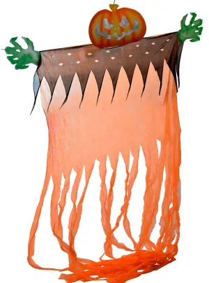 Giant Light Up Pumpkin Halloween Wall Cover