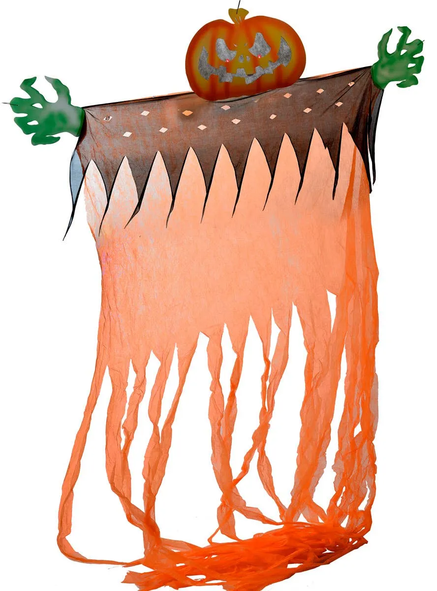 Giant Light Up Pumpkin Halloween Wall Cover