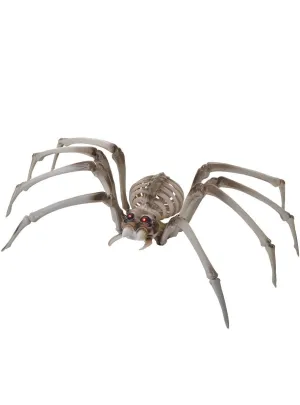 Giant Light Up Spider Skeleton with Flashing Eyes Halloween Decoration