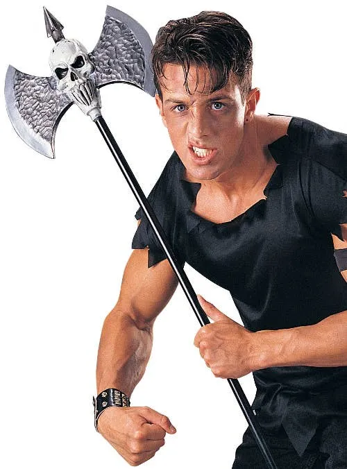 Giant Skull Warriors Axe Costume Weapon