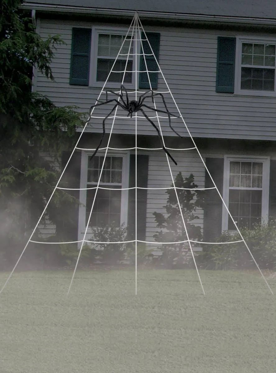 Giant Spider Web Haunted House Yard Decoration