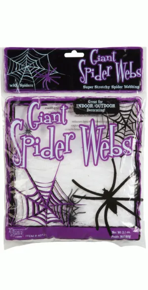 Giant Spider Web with Spiders Halloween Decoration