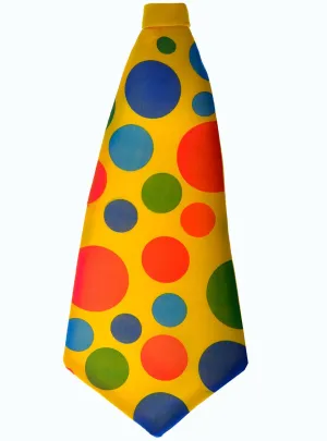 Giant Yellow Polka Dot Clown Costume Neck Tie