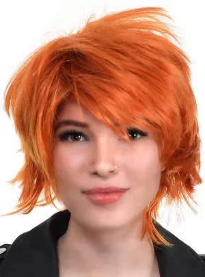 Ginger Red Adults Short Anime Style Costume Wig