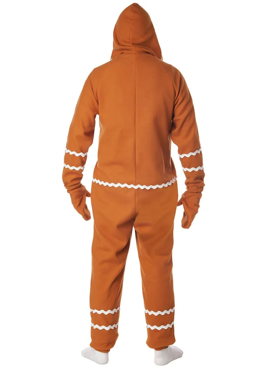 Gingerbread Man Adults Unisex Christmas Costume Jumpsuit