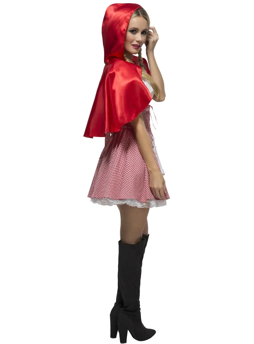 Gingham Little Red Riding Hood Sexy Womens Costume