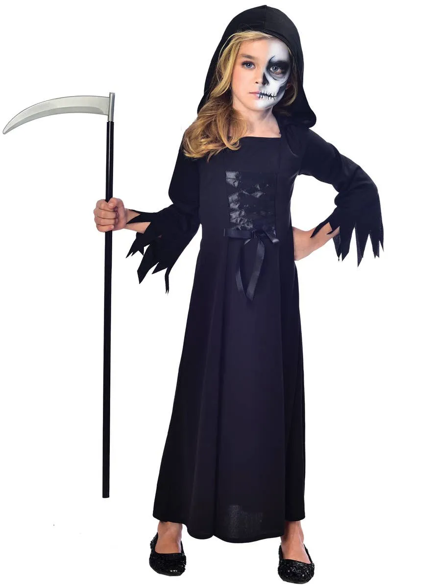 Girly Grim Reaper Kids Halloween Costume