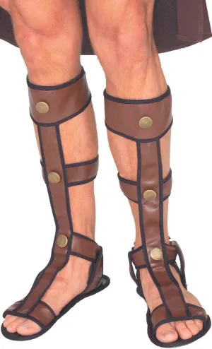 Gladiator Mens Adjustable Brown Roman Costume Sandals