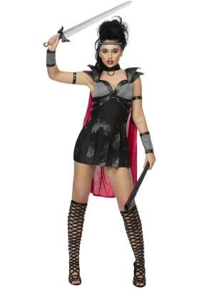 Gladiator Womens Sexy Black Roman Plus Size Costume
