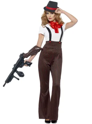 Glam Gangster Womens Black and Red 1920s Costume