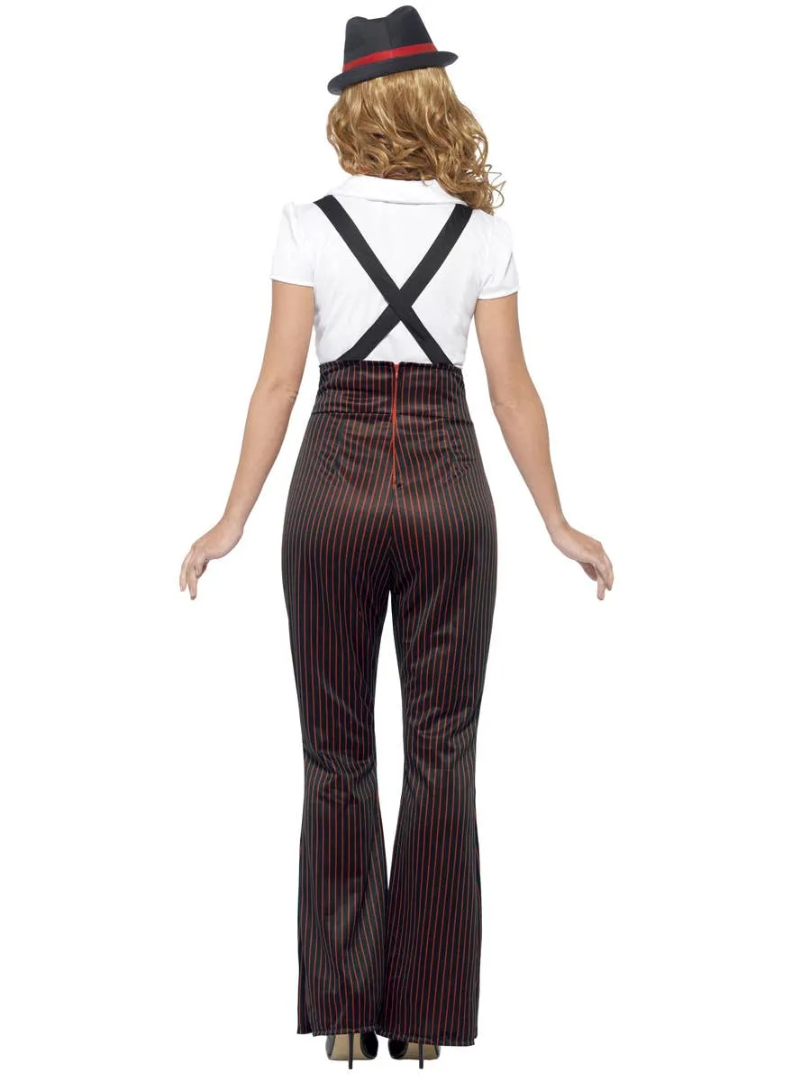 Glam Gangster Womens Black and Red 1920s Costume