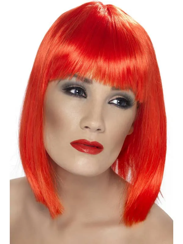 Glam Short Red Costume Wig