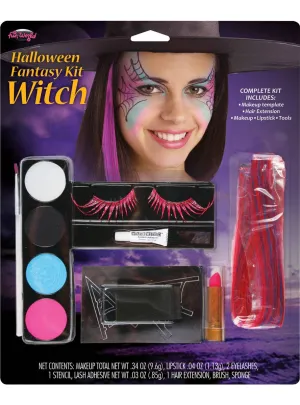 Glam Witch Halloween Makeup Kit with Lashes