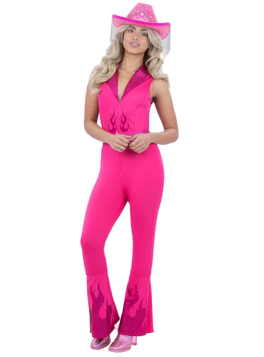 Glamorous Pink Cowgirl Womens Barbie Costume