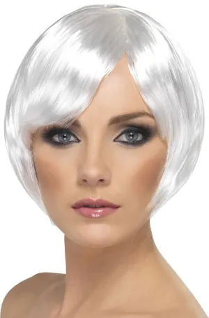 Glamour Babe Short White Bob Wig