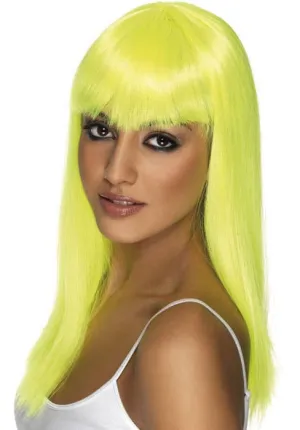 Glamourama Neon Yellow Glamour Wig