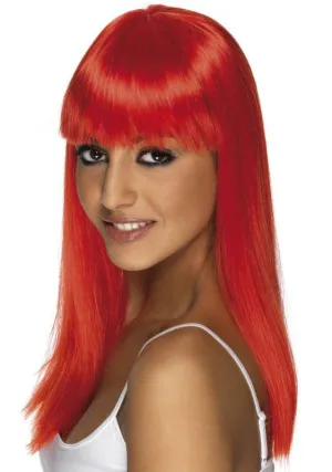 Glamourama Red Glamour Costume Wig